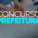 Imagem promocional do concurso da Prefeitura de São Paulo com pessoas unindo as mãos e o texto 'Concurso Prefeitura' em destaque