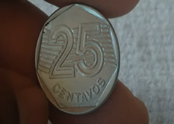 Moeda 25 centavos 1995 comemorativa