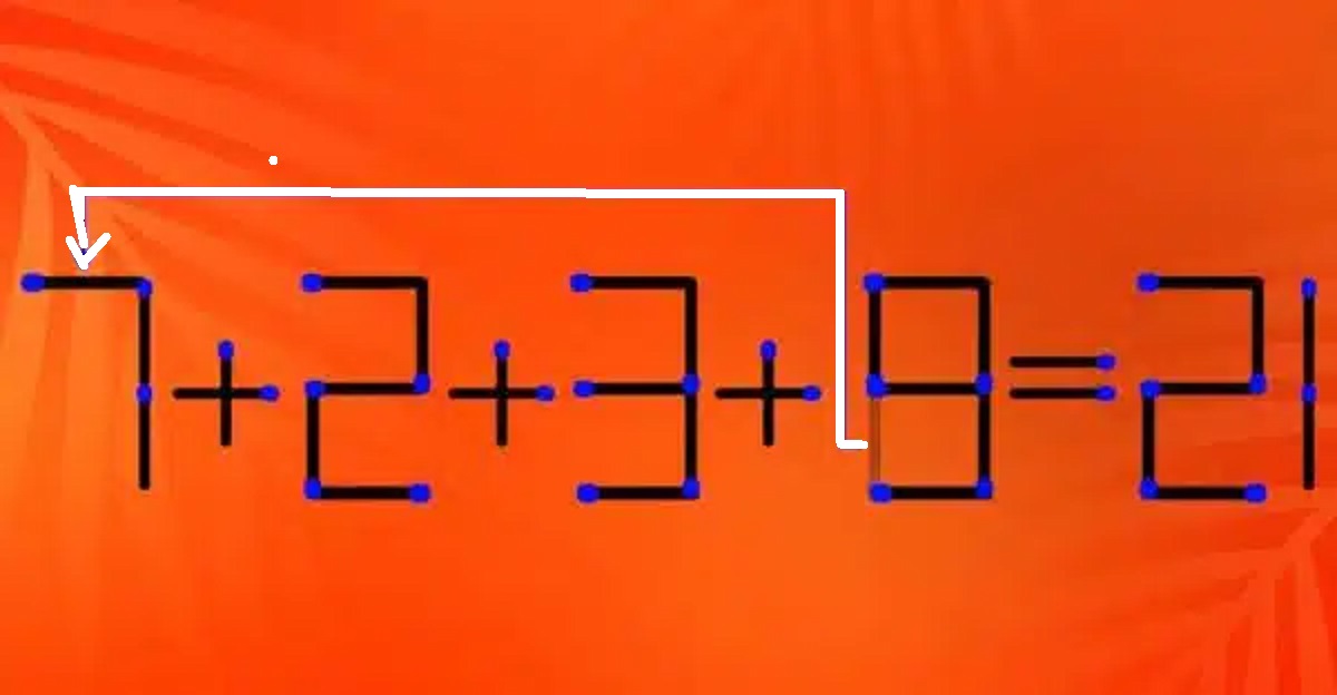 Solução do teste de QI com uma equação matemática formada por palitos de fósforo, desafiando a lógica com um erro aparente.