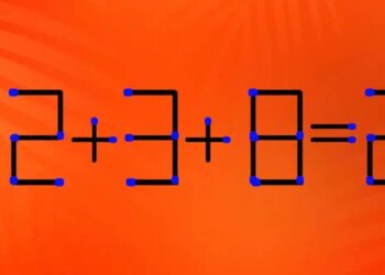 Teste de QI com uma equação matemática formada por palitos de fósforo, desafiando a lógica com um erro aparente.