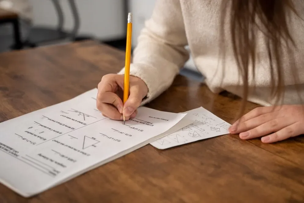 Pessoa preenchendo formulário, representando as inscrições para o concurso da Prefeitura de São José das Missões.