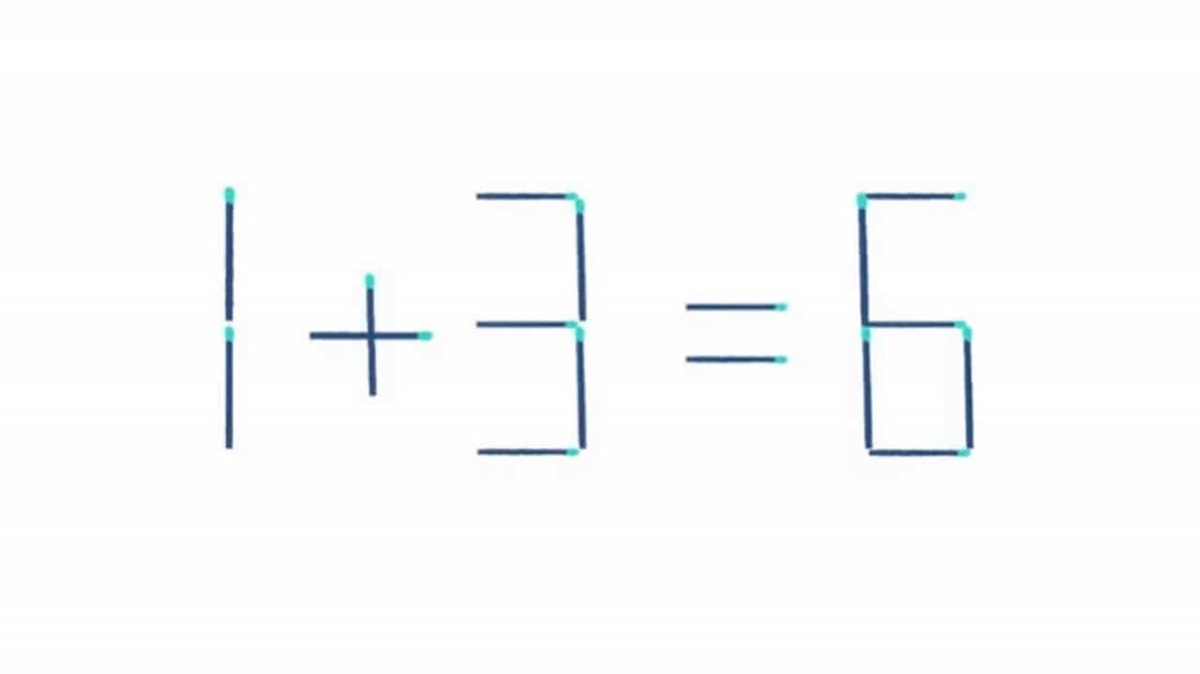 teste de QI 1 palito de fósforo para corrigir equação