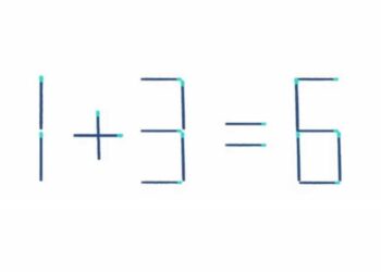 Teste de QI equação com fósforos incorreta desafiando a lógica matemática