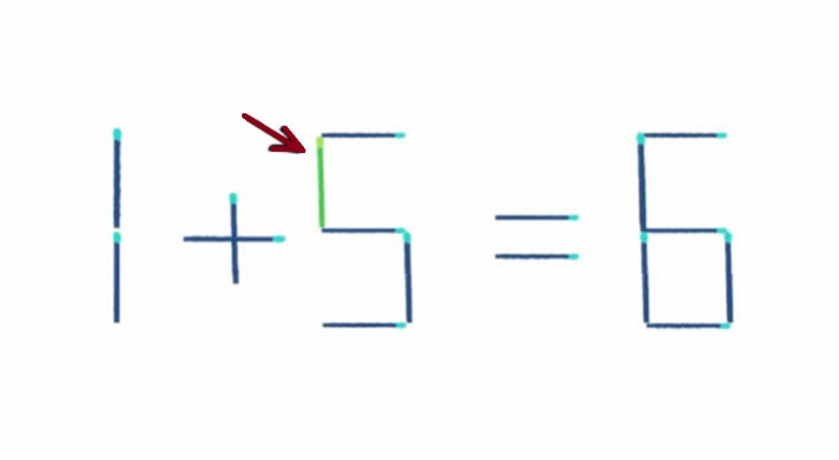 Solução do teste de QI equação com fósforos incorreta desafiando a lógica matemática