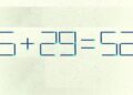 Equação incorreta feita com palitos de fósforo desafiando a lógica matemática neste teste de QI.