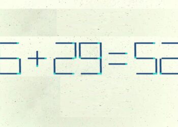 Equação incorreta feita com palitos de fósforo desafiando a lógica matemática neste teste de QI.