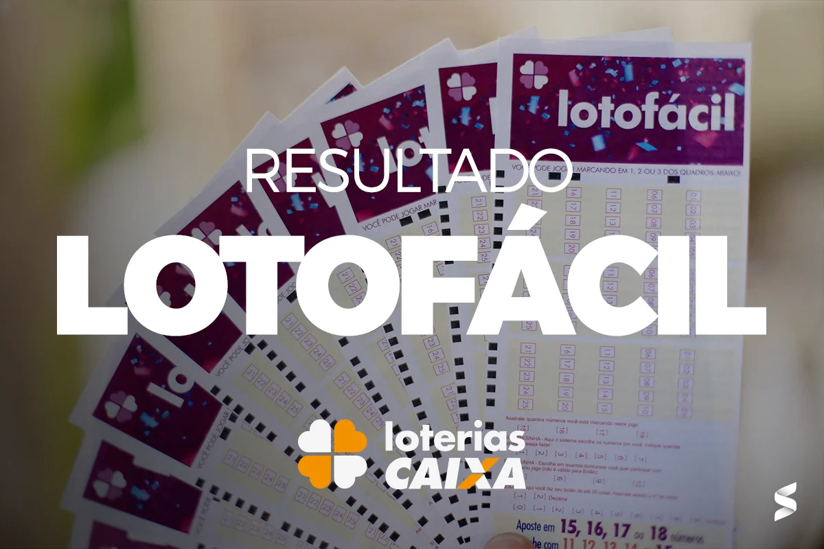 Bilhetes da LOTOFÁCIL para o concurso 3349, mostrando resultados e instruções de jogo