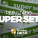 Resultado do SUPER SETE, concurso 672, com os números sorteados em 21/03/2025