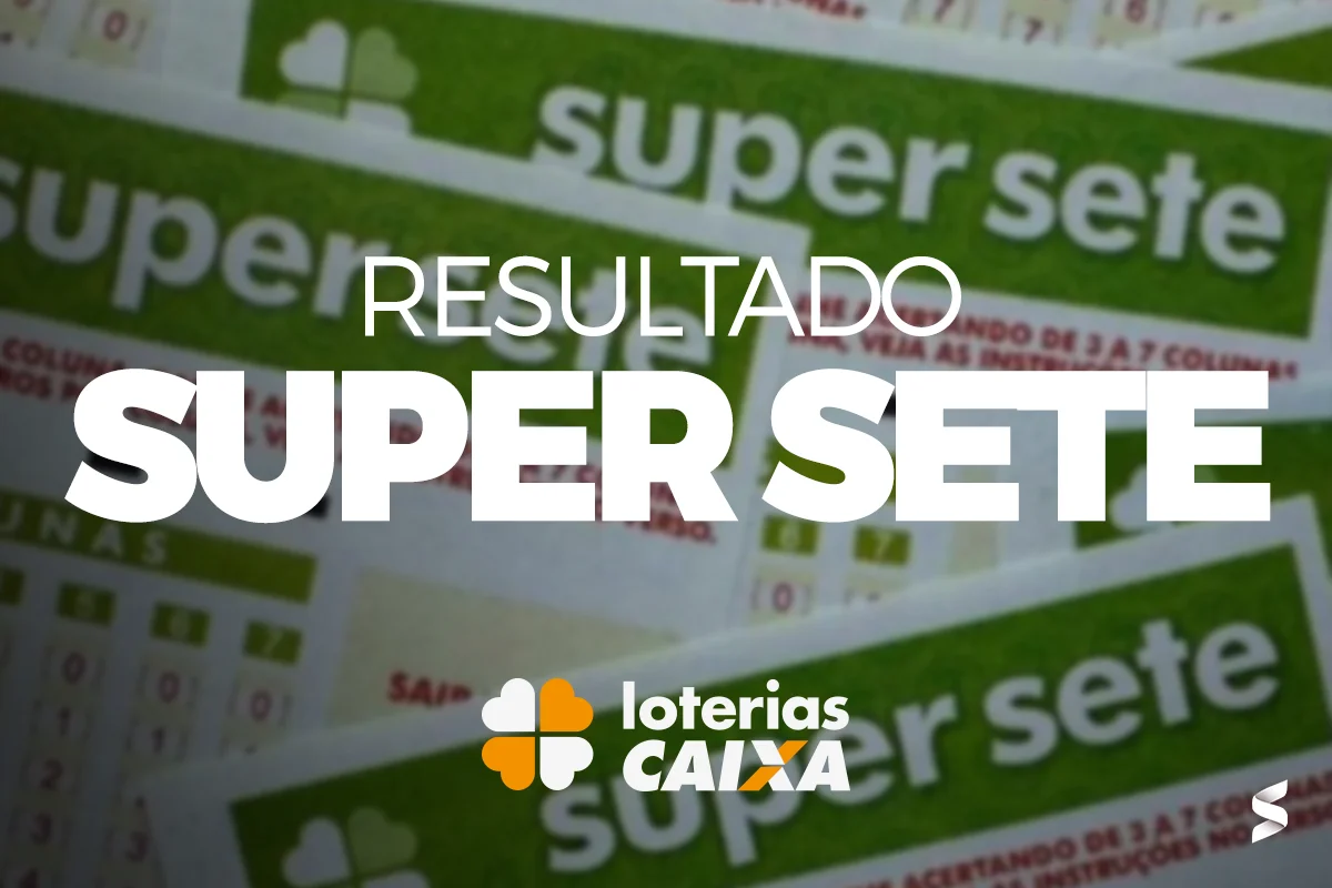 Resultado do SUPER SETE, concurso 672, com os números sorteados em 21/03/2025