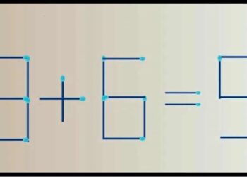 Equação matemática errada feita com fósforos, onde é preciso mover um fósforo para corrigir o desafio matemático.