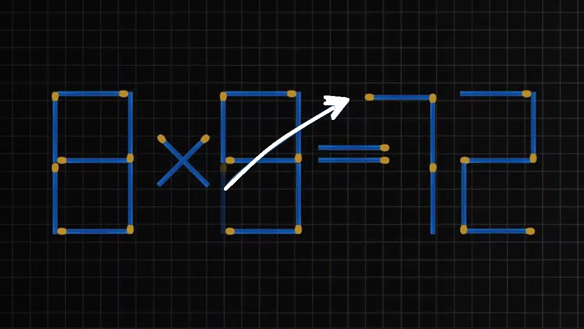 Solução do desafio matemático com palitos: equação incorreta para corrigir movendo um palito