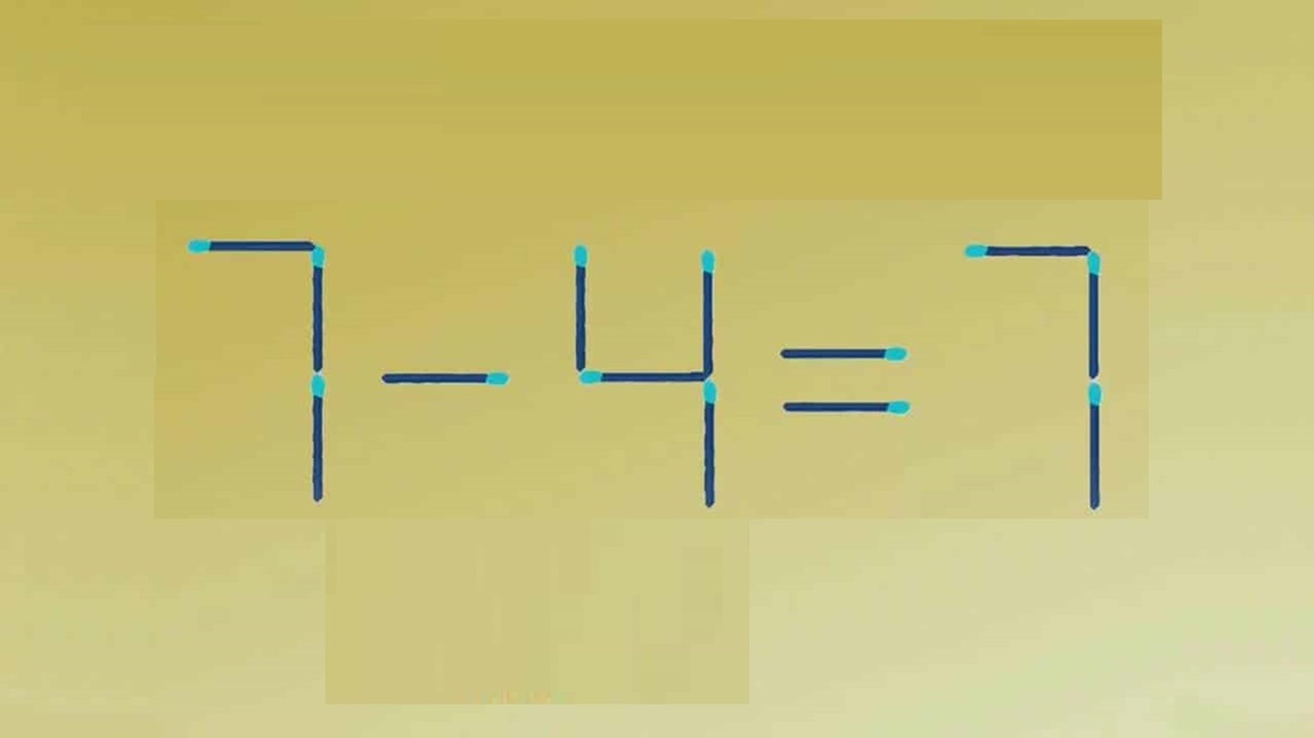 Desafio de lógica com fósforos – Corrigir equação movendo dois palitos.