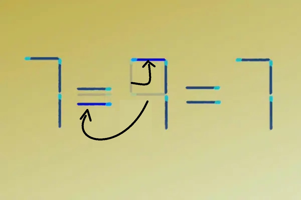 Solução desafio matemático de lógica com fósforos – Corrigir equação movendo dois palitos.