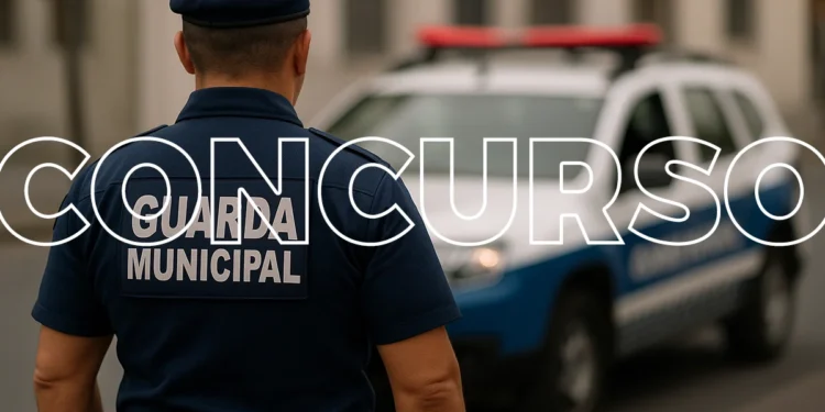 Guarda Municipal de Marituba com carro da corporação