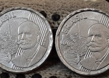 Moeda de 50 centavos com Brasil duplicado tem valores diferenciados; veja como identificar