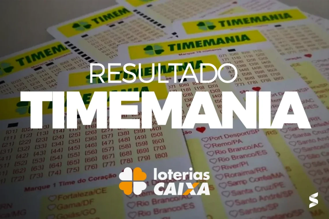 Resultado Timemania Concurso 2234 - 22/04/2025 Resultado da Timemania concurso 2234, com destaque para os times do coração