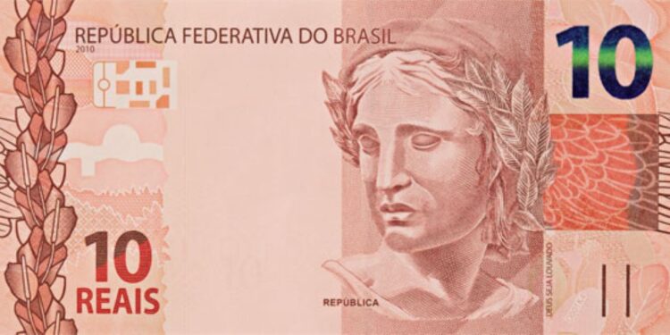 Cédula de 10 reais rara da segunda família do real