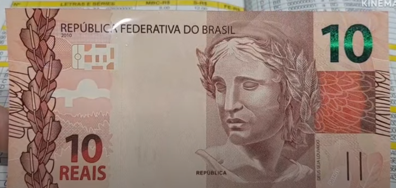 Nota de 10 reais valiosa e procurada por colecionadores Cédula rara de 10 reais da segunda família do real