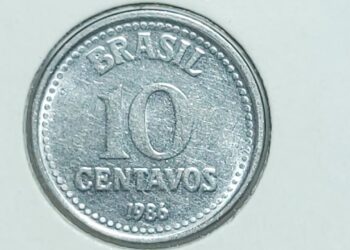 Moeda de 10 centavos de 1987 tem defeito raro; veja valores atualizados de 2025