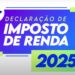 Arte gráfica com os dizeres: Declaração de Imposto de Renda 2025.