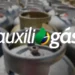 "Imagem ilustrativa de botijões de gás com o logo do programa Auxílio Gás"