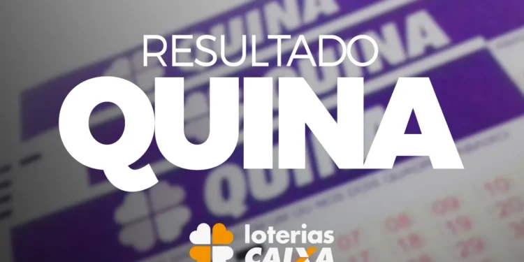 Anúncio oficial do resultado da Quina, concurso 6734, com destaque para prêmio de 4 milhões de reais