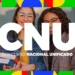 Duas estudantes sorrindo, segurando livros, com a logo do Concurso Nacional Unificado sobreposta.