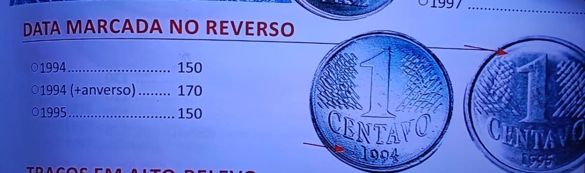 Erro no reverso faz moeda de 1 centavo ser vendida por até R$ 170 na internet