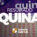 Resultado da Quina - Concurso 6829, com números sorteados.