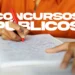 Mão escrevendo anotações em caderno de estudo para concursos públicos.