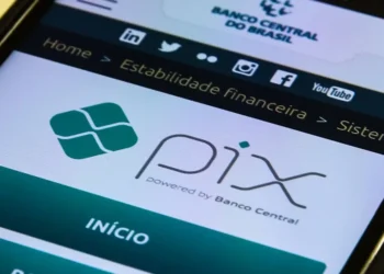 Logo do PIX no site do Banco Central, destacando a nova modalidade de pagamento.