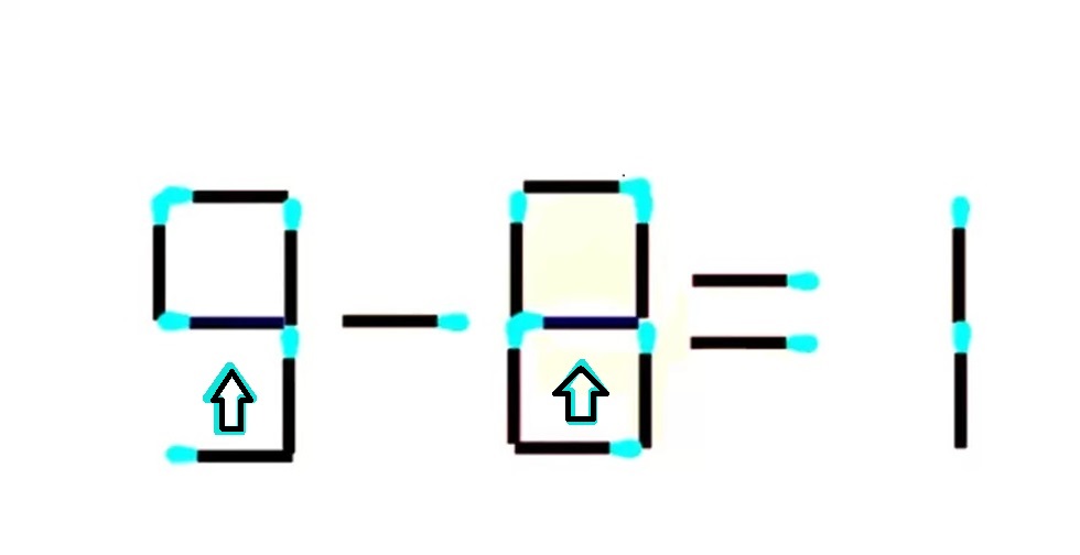 Teste de QI com uma equação com palitos de fósforo, onde é preciso mover dois palitos para corrigir a operação.