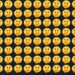 Teste de QI com um emoji com a mão na boca repetido várias vezes, com um emoji diferente entre eles