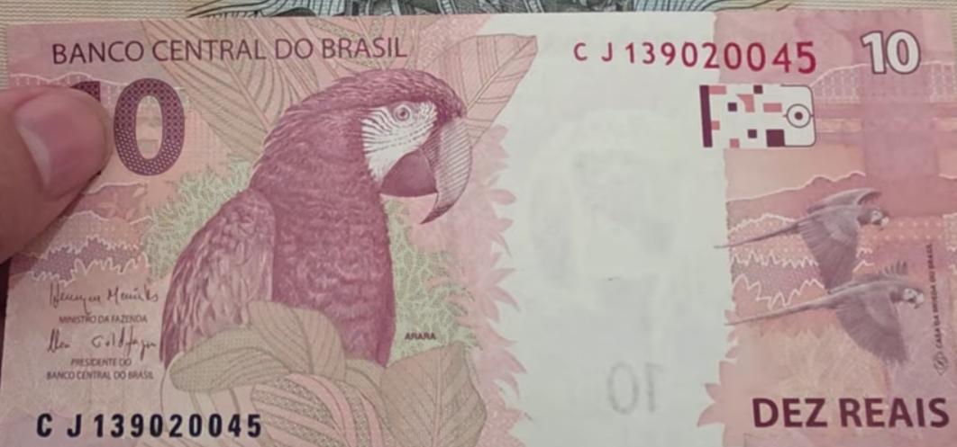 Cédula de 10 Reais Valiosa Pode Render Bom Dinheiro Cédula rara de 10 reais com número de série CJ 139020045