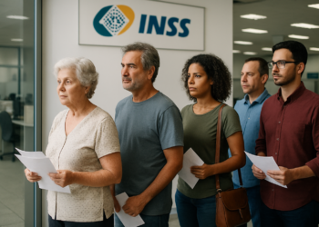 Fila de atendimento no INSS