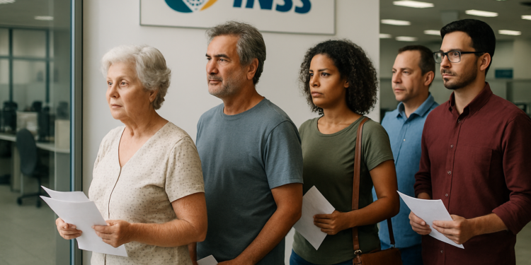 Fila de atendimento no INSS