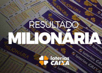 Bilhete da loteria +Milionária com destaque para o prêmio de R$ 162 milhões.