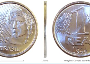 Moeda de 1 real do ano de 1994 com possíveis erros de cunhagem raros