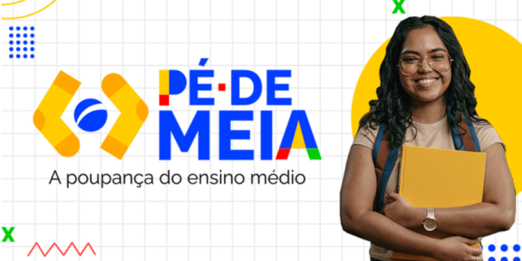 Pé de Meia: Estudante com livro representando a poupança do ensino médio em 2025
