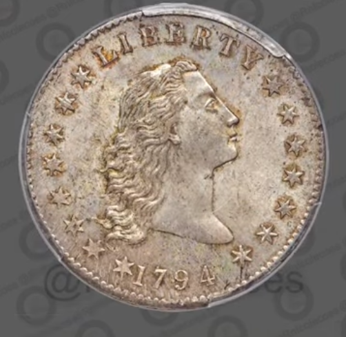 Dólar Flowing Hair de 1794 — raridade histórica e valiosa Moeda rara Dólar Flowing Hair de 1794, uma das mais valiosas do mundo