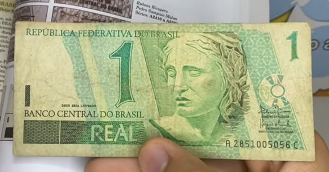 Nota de 1 real rara pode valer muito mais do que imagina Cédula de 1 real rara da primeira família do real
