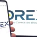 Drex, a moeda digital do Banco Central do Brasil, representada no celular e na tela.