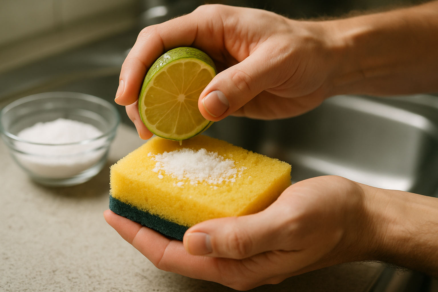 Como Desinfetar a Esponja de Cozinha Naturalmente Benefícios de limpar a esponja com limão e sal