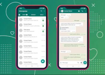 Imagem de tela do WhatsApp mostrando conversas em um smartphone, ilustrando o truque de apagar mensagens automaticamente.