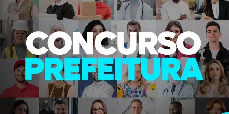 Edital de concurso público da Prefeitura com 112 vagas e salários de até R$ 12,6 mil