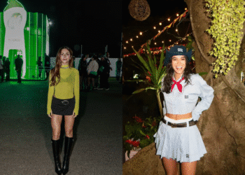 Bruna Marquezine e Jade Picon com looks diferentes e estilosos no The Town 2025, representando as tendências do festival.