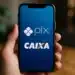 Imagem do PIX da CAIXA destacando os benefícios de até R$ 2.650 para CPFs. Benefícios PIX da CAIXA