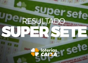 Bilhetes do Super Sete com destaque para resultado da loteria da Caixa