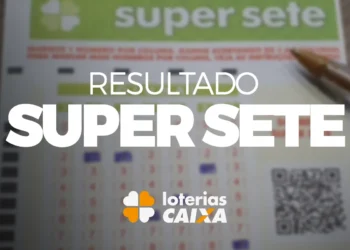 Bilhetes do Super Sete com destaque para resultado da loteria da Caixa