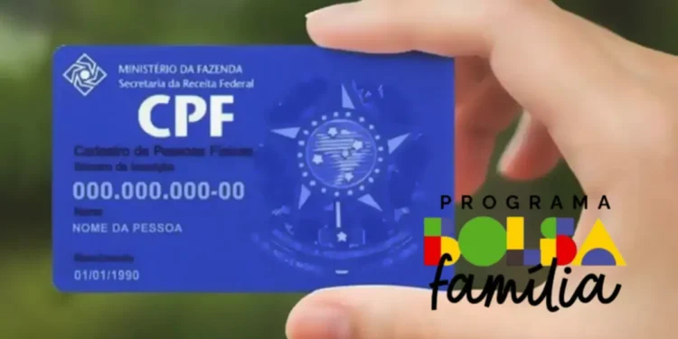 Cartão CPF com logotipo do programa Bolsa Família, utilizado para consulta do benefício de setembro de 2025.